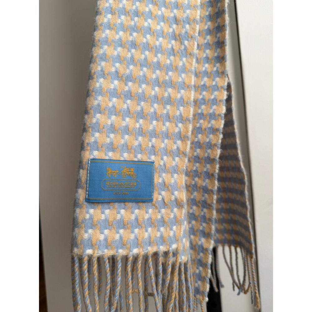 Coach Unisex Blue and Yellow‎ Scarf