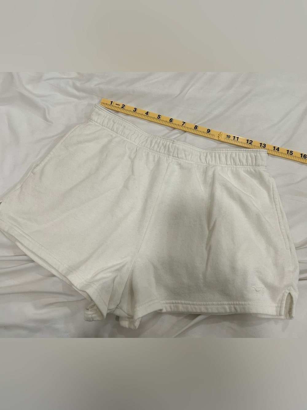 PINK Victoria’s Secret White Lounge Shorts Cozy Sleep Shorts Medium