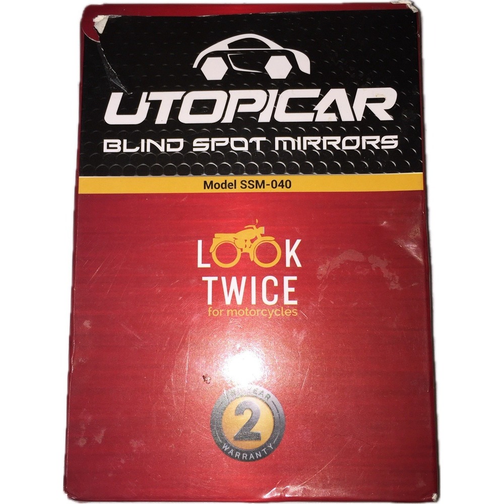 Utopicar SSM-040 Convex Blind Spot Mirrors Motorcycle Improved Visibility