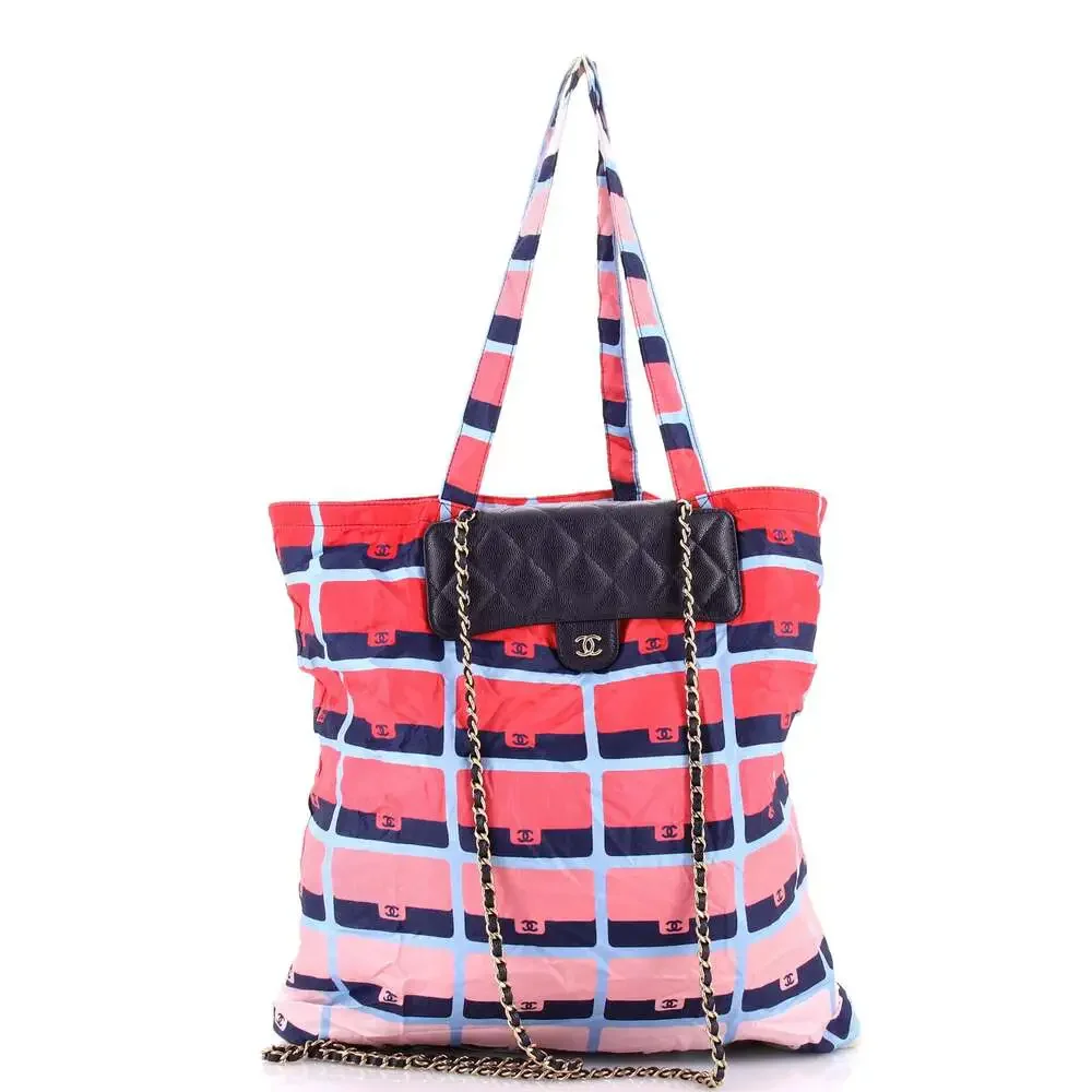 Chanel Foldable Tote Bag With Chain #239588C19B - Picture 1 of 8