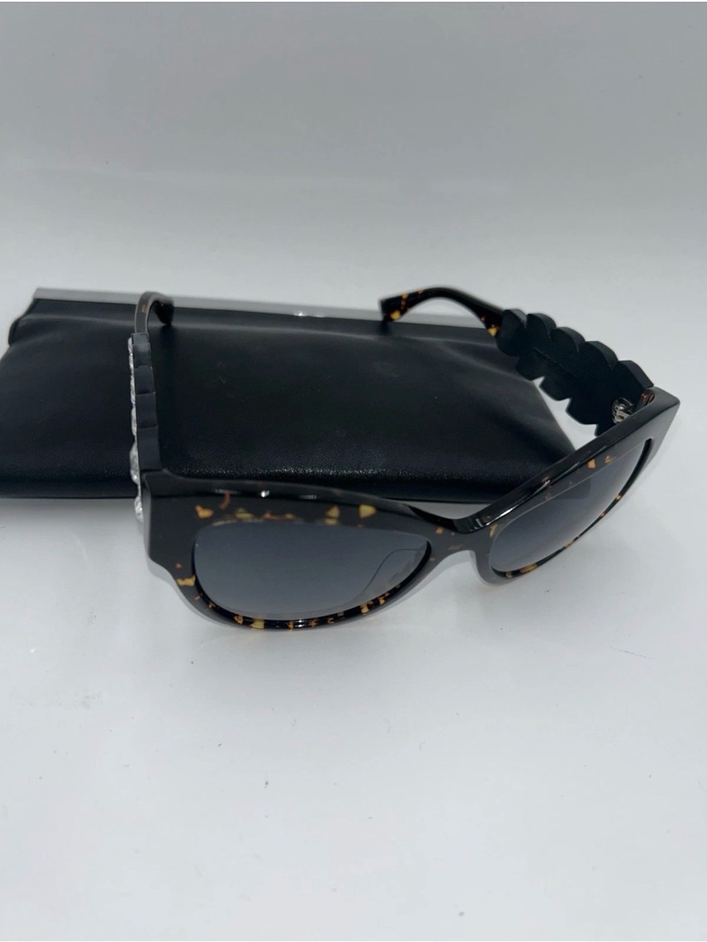 Fendi Special Edition Sunnies FF0139S N6DHD Havana Spotted Crystals Black & Case