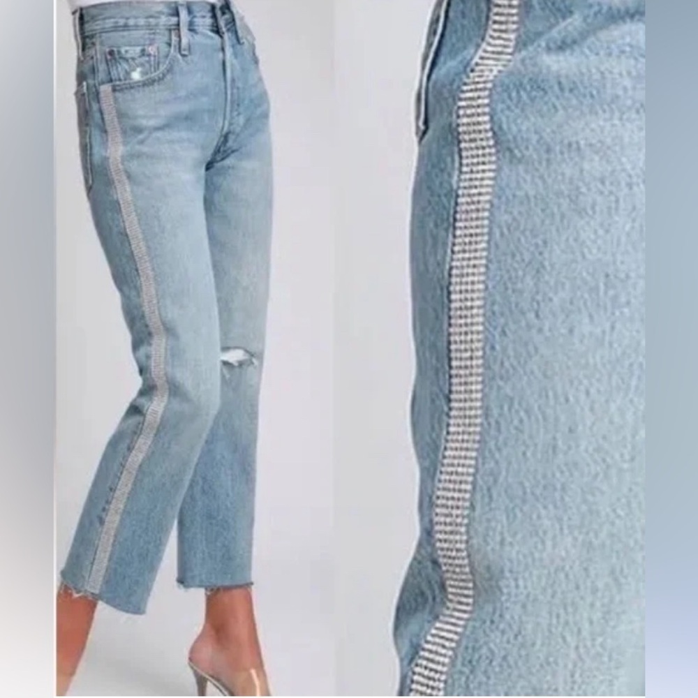 Levi’s Jeans cropped  with Rhinestone Detail