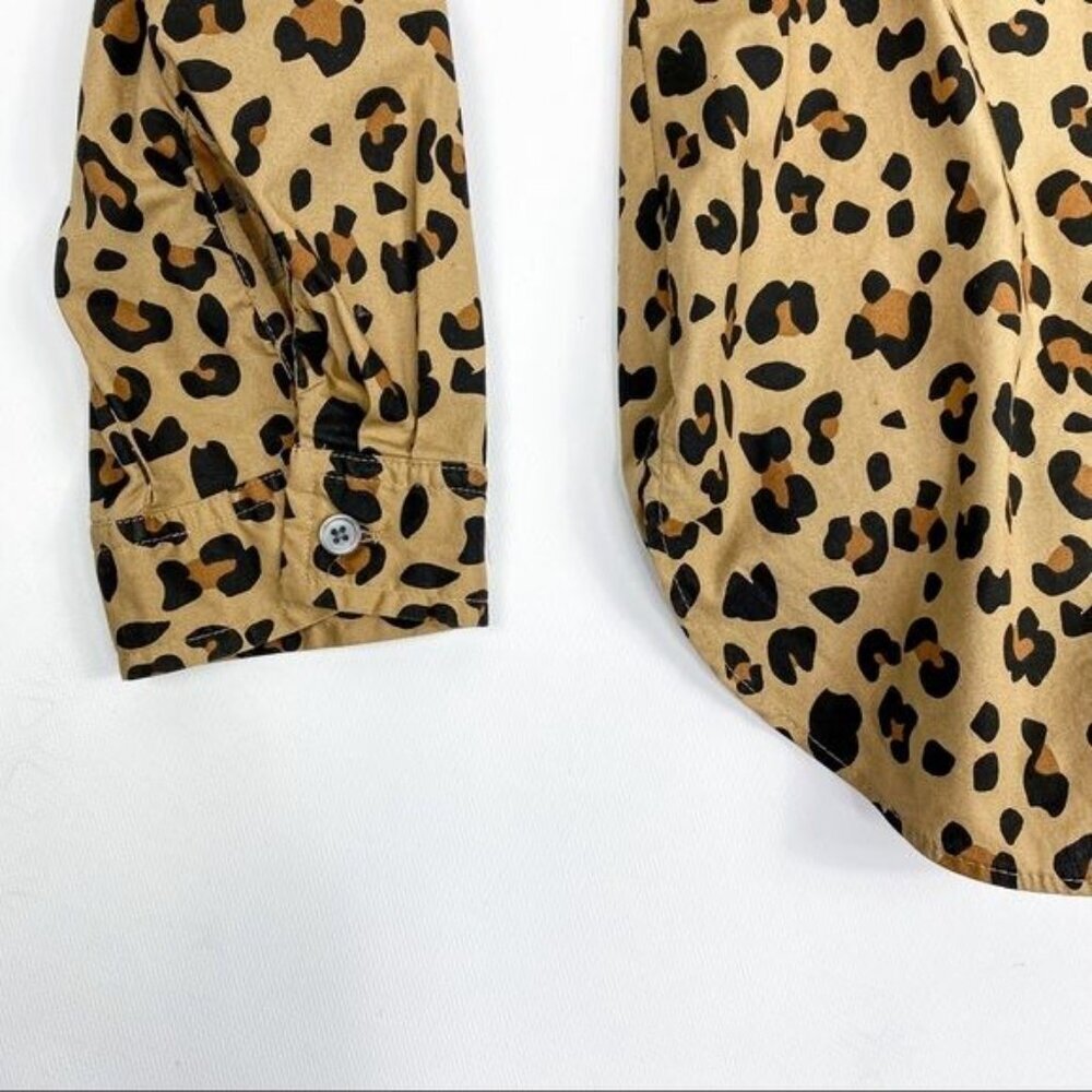 J. CREW FACTORY Leopard High-low Popover Tunic Top XL - Picture 5 of 9