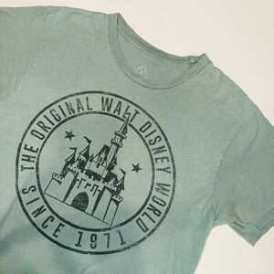 Walt Disney World Shirt Small S Green Castle The Original Since 1971 Hanes Mens