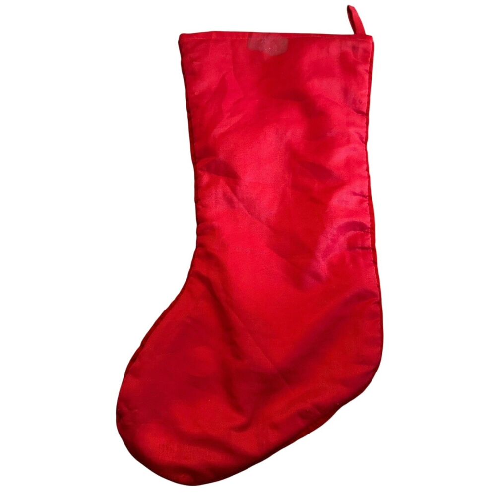 Decorative Christmas Stocking Toys Tree Drum Snowflakes Gold Ribbon Red 18.5” - Picture 5 of 6