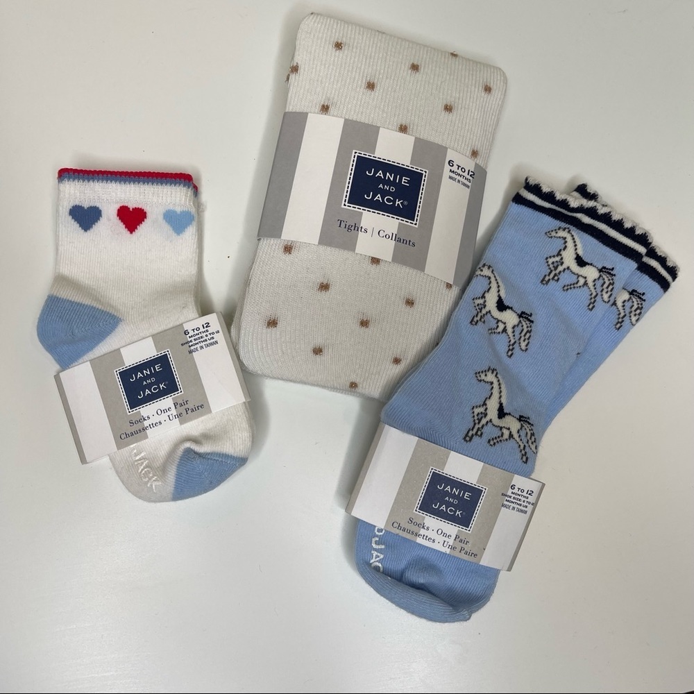 Janie And Jack sick and tights bundle