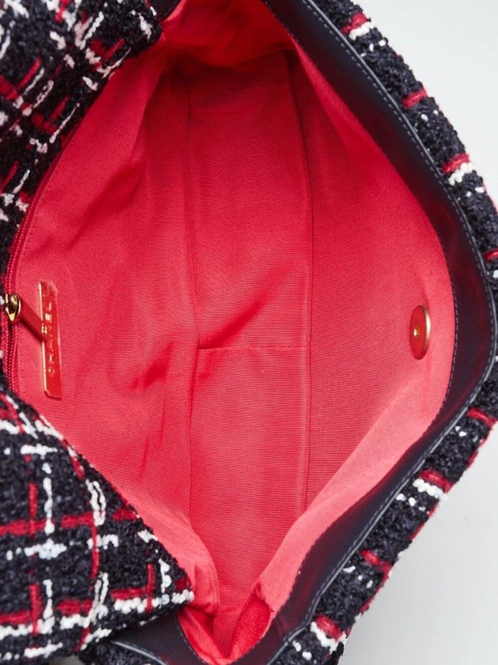 Chanel Navy Blue/Red Tweed Chanel 19 Large Flap Bag - Picture 7 of 11