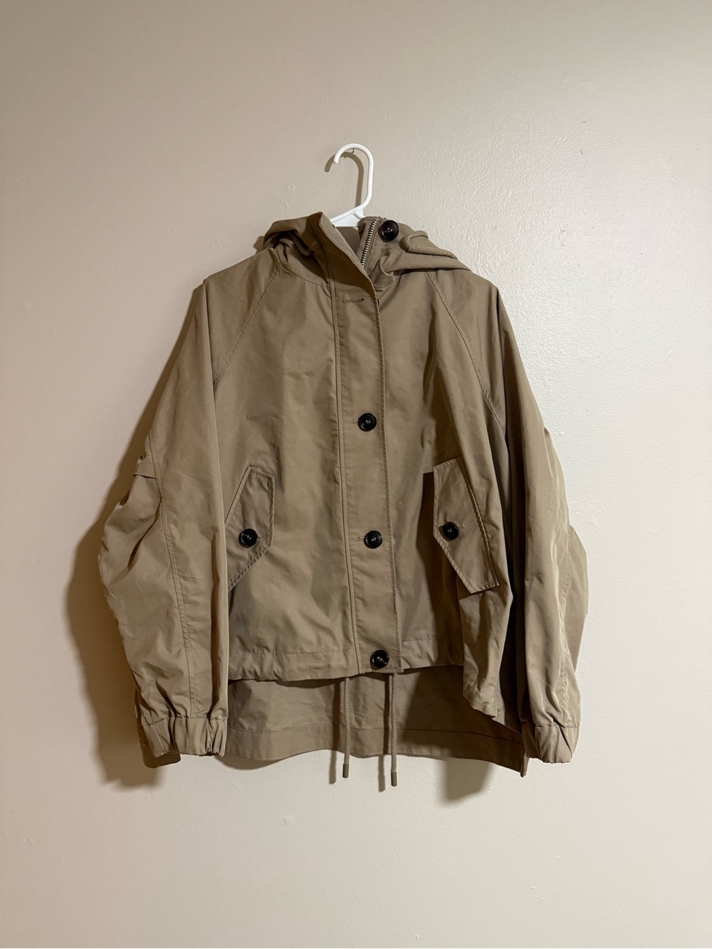 Zara Cropped Trench Coat Size Small
