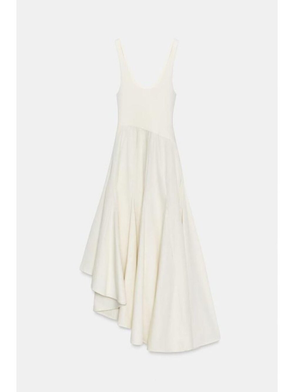 ZARA COMBINATION GODET DRESS