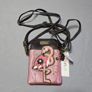 Chala Pink Flamingo Cell Phone Crossbody Bag