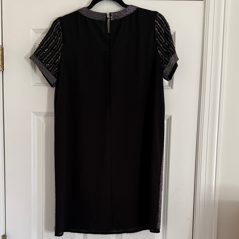 Vici Black and Silver Striped Sequin Mini Dress sz Small - Picture 5 of 6