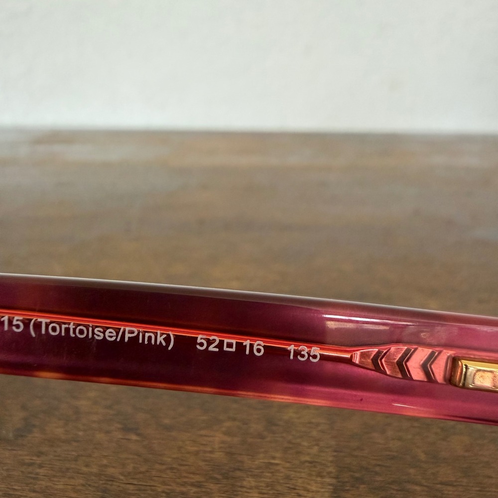 Coach HC 6040 Tortoise Pink Rectangle Full Rim Eyeglasses Frames Only 52-16-135 - Picture 9 of 9