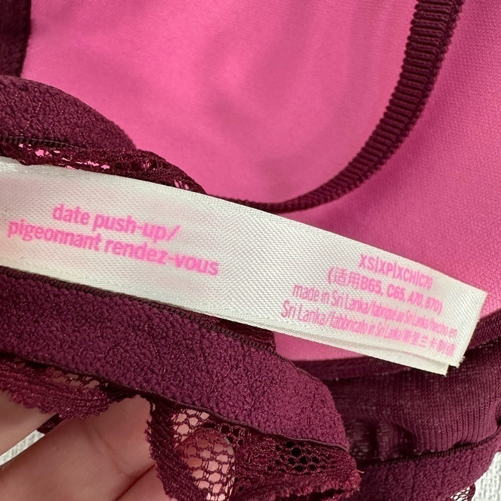 Pink Victoria’s Secret date push up racer back bra size XS - Picture 5 of 7