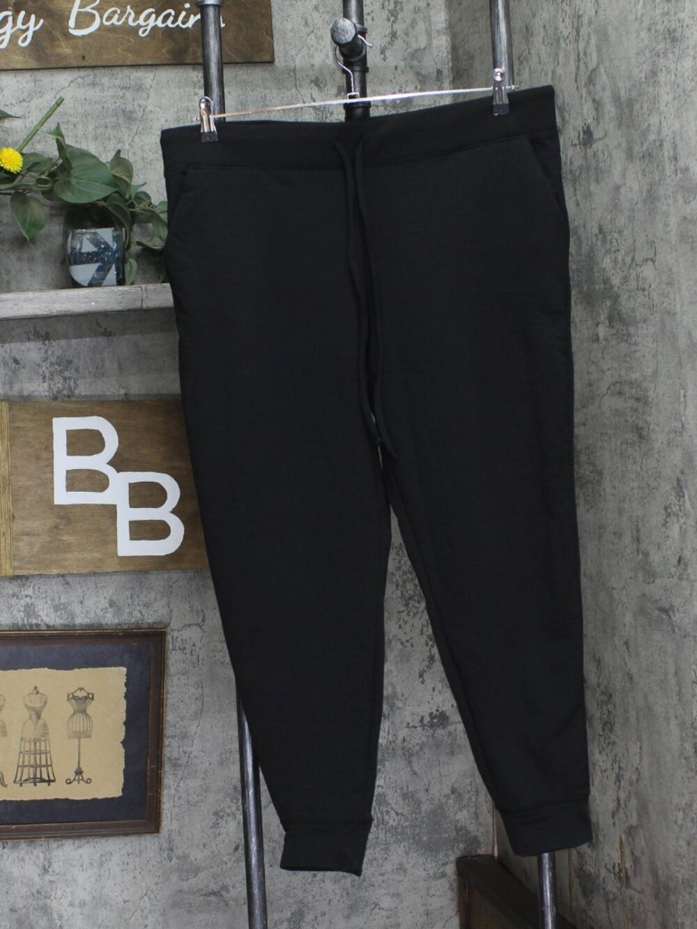 Ny Collection Black Ny Collection Plus Fleece Knit Sweatpants 1X Sz FLEECE