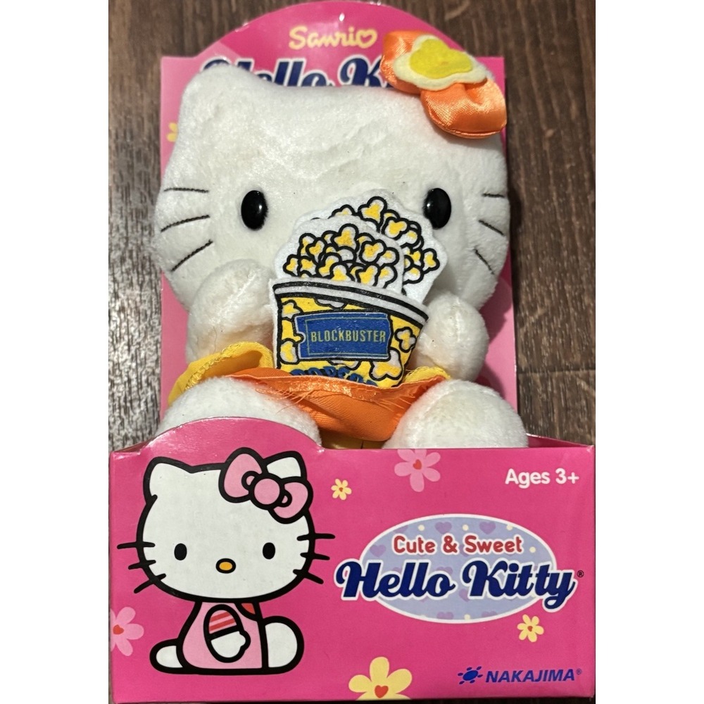 2003 Nakajima Sanrio Cute &‎ Sweet Hello Kitty Blockbuster Plush NIB Sealed