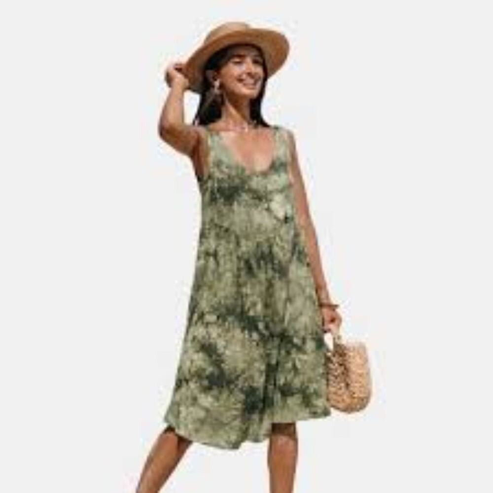 Women's Scoop Neck Midi Cover Up Dress - Cupshe