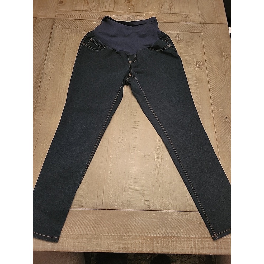 Indigo‎ Blue Maternity Womens Dark Blue Bootcut Jeans Stretch  Size 34 X 27
