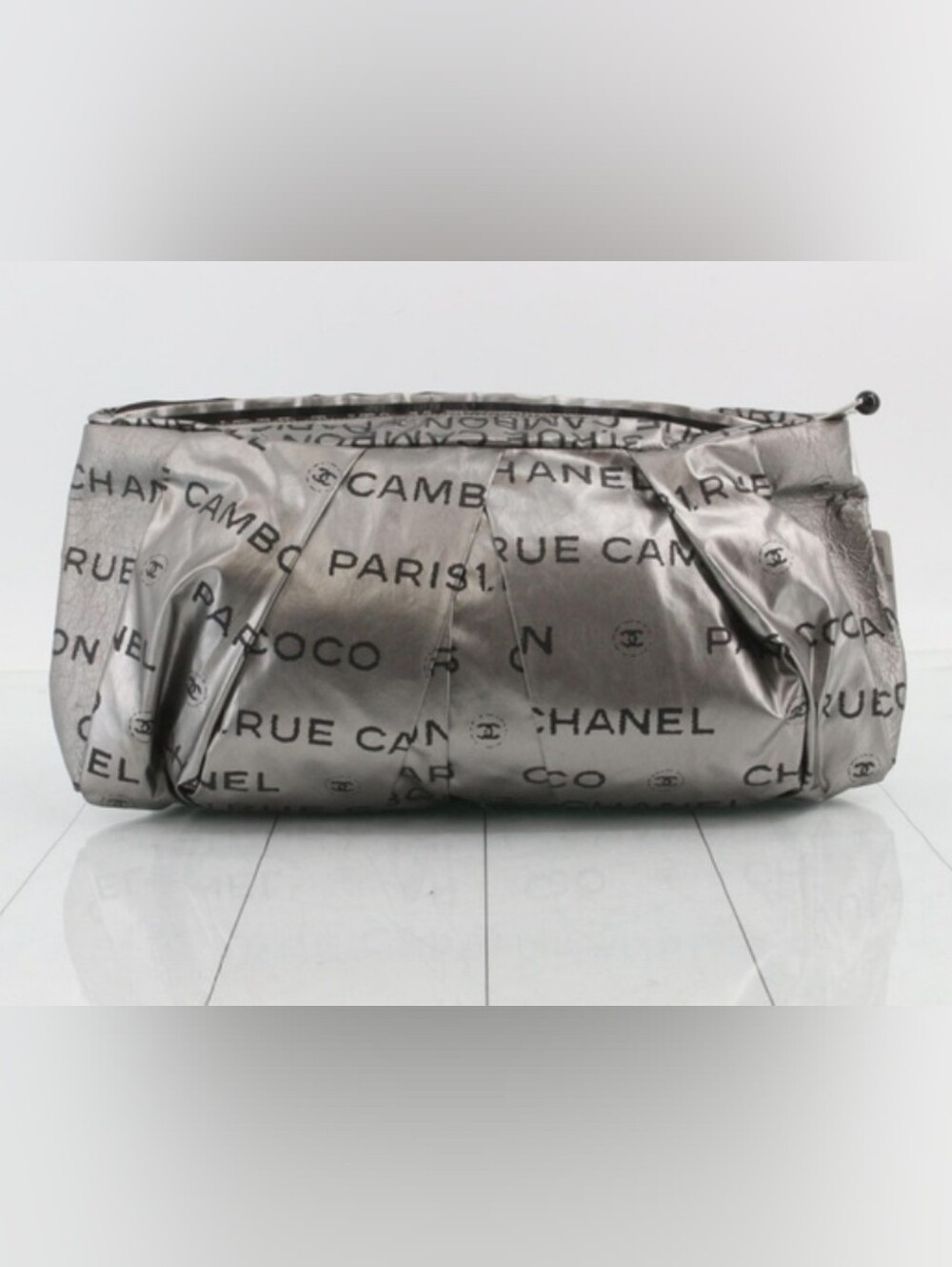 Chanel Silver Rue Cambon Clutch Bag