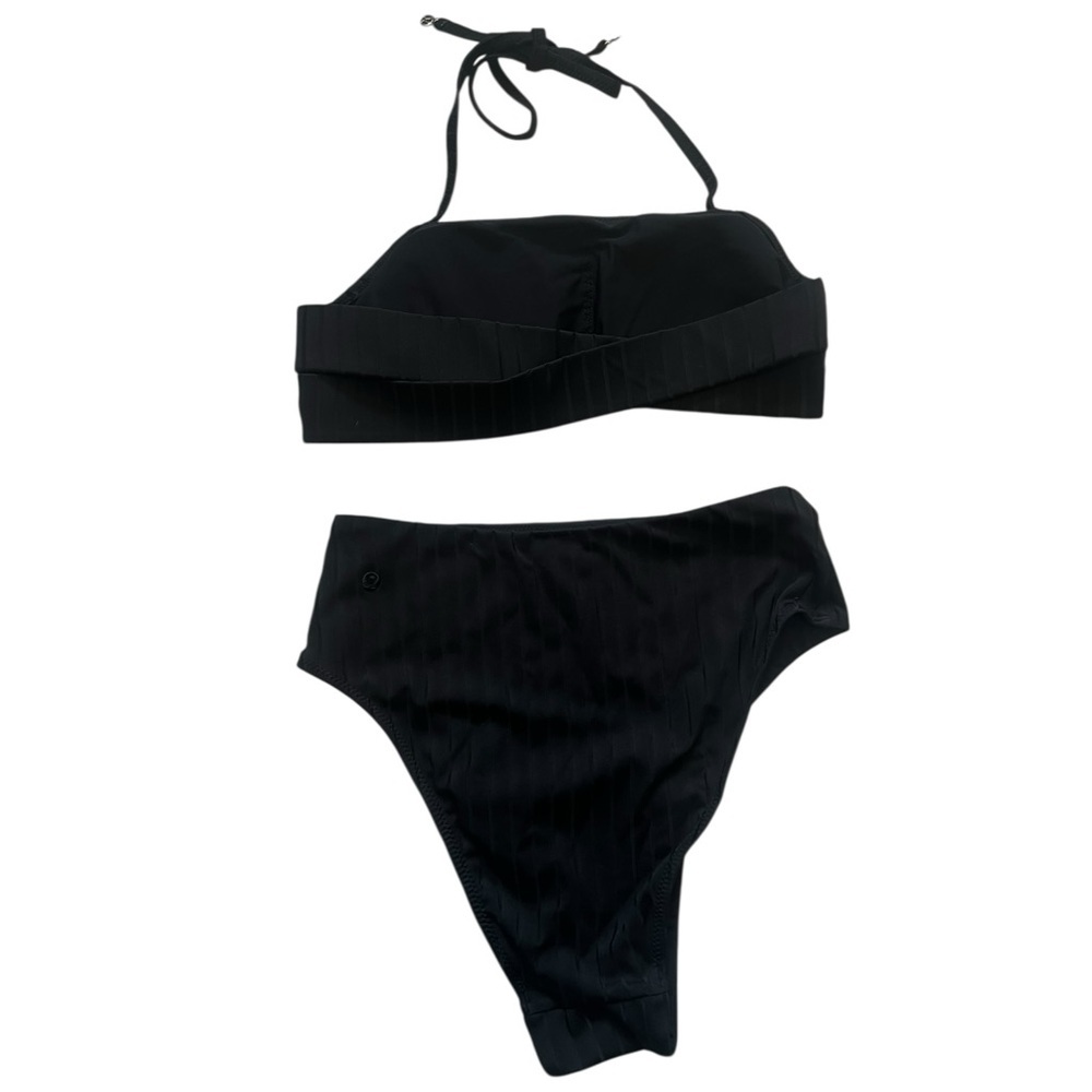 lululemon athletica High Waist Cross-Back Black Bikini Set 4 EUC - Picture 7 of 10