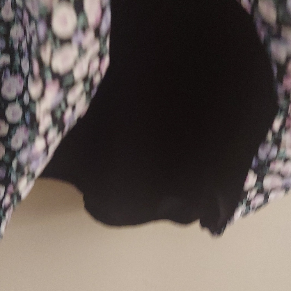 VICI Purple and Black Ditzy Floral Mini Ruffle Dress XL Cottagecore - Picture 6 of 13