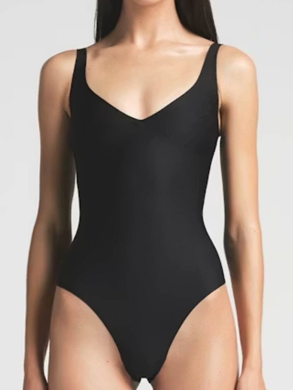 SKIMS Deep Plunge Body Suit In ONYX - Picture 2 of 13