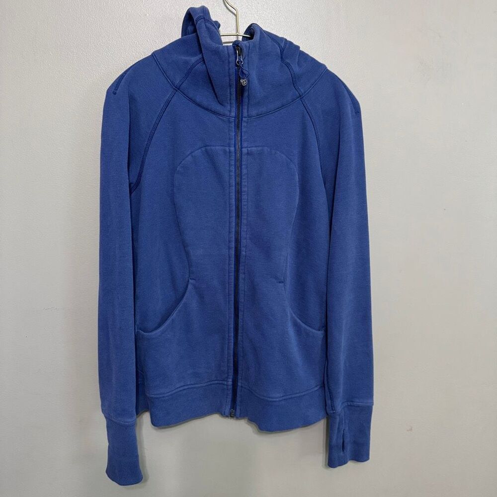 Lululemon women’s scuba hoodie size 10 in distressed royal blue