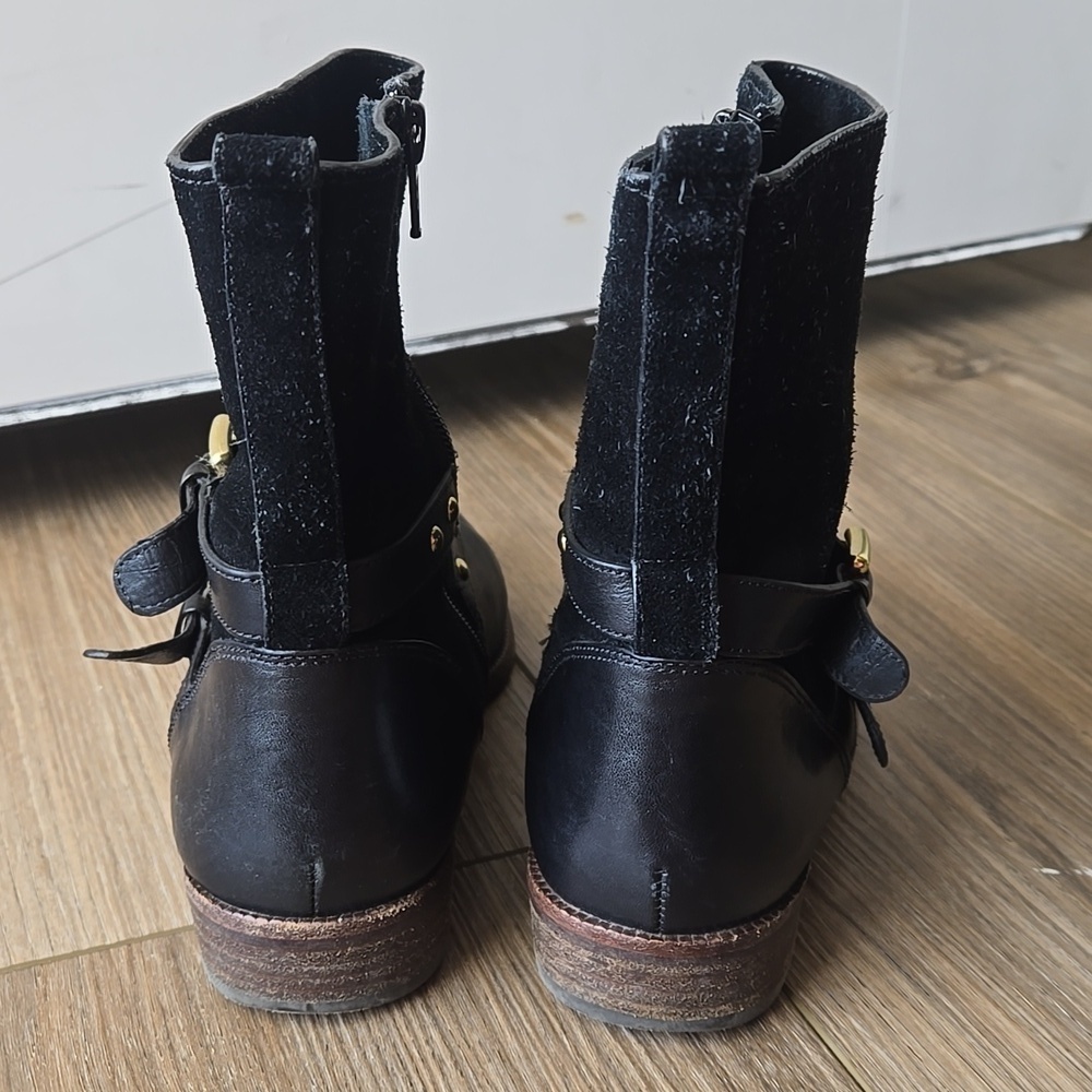 Coach Lilliana Leather and Suede Ankle Boots - Picture 6 of 12