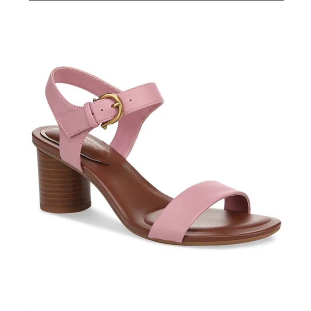 Giani Bernini Hadley Blush Pink Block Heel Sandals 9.5 NIB