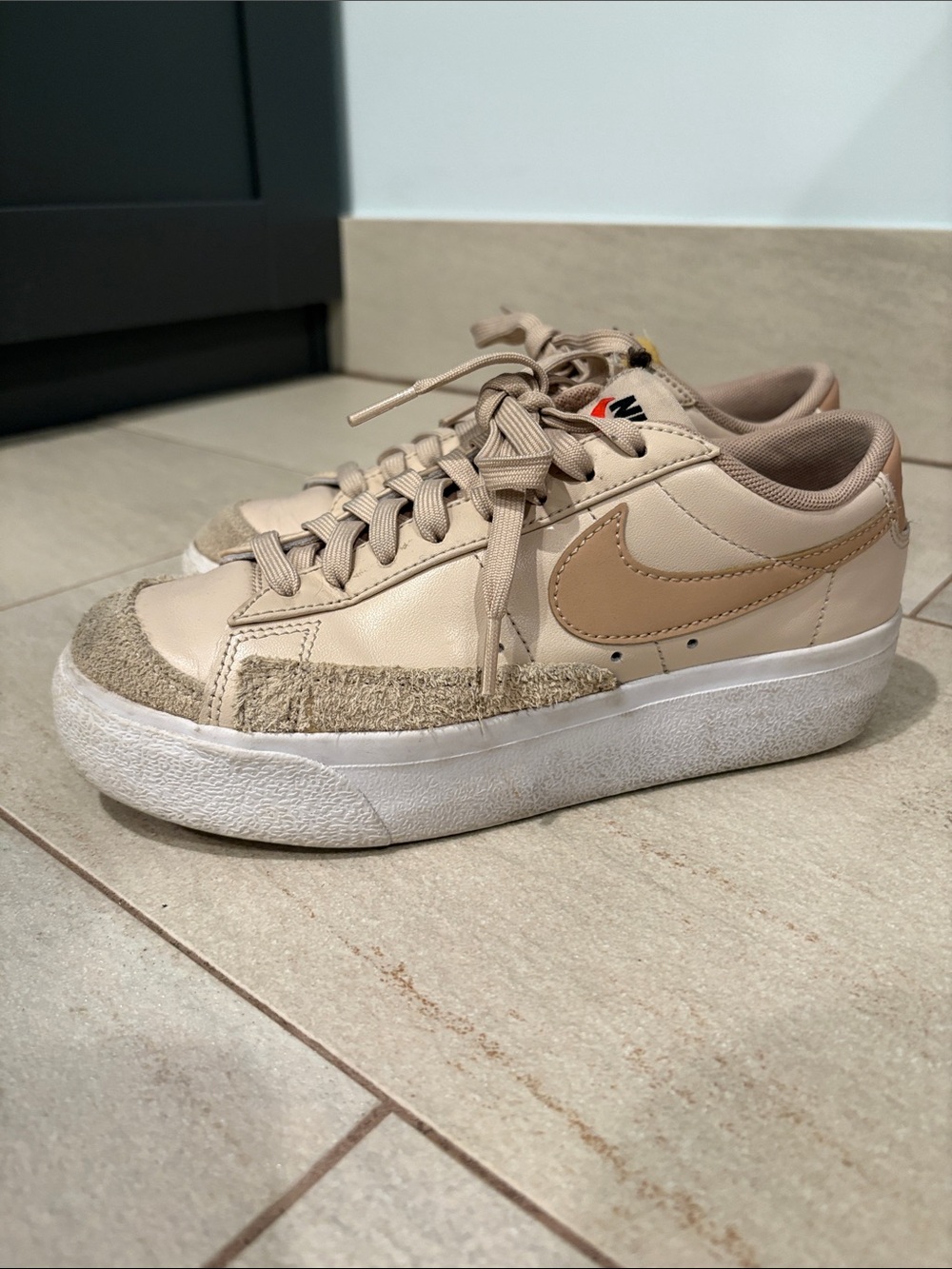 Nike Light Brown Platform Sneakers - Worn