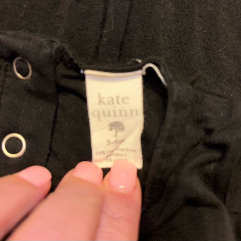 Kate Quinn bamboo Black Baby Romper - Picture 2 of 2