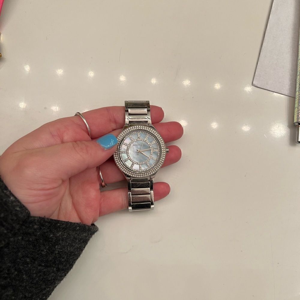 Michael Kors Stainless Steel Blue and Silver Watch