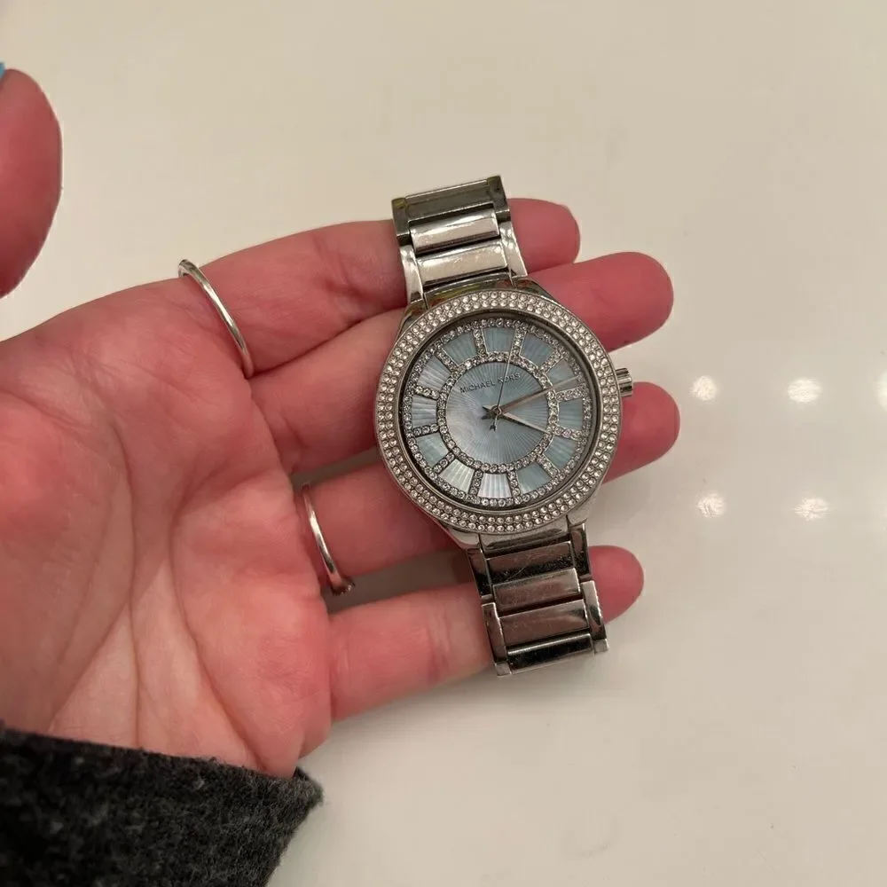 Michael Kors Stainless Steel Blue and Silver Watch - Picture 2 of 6