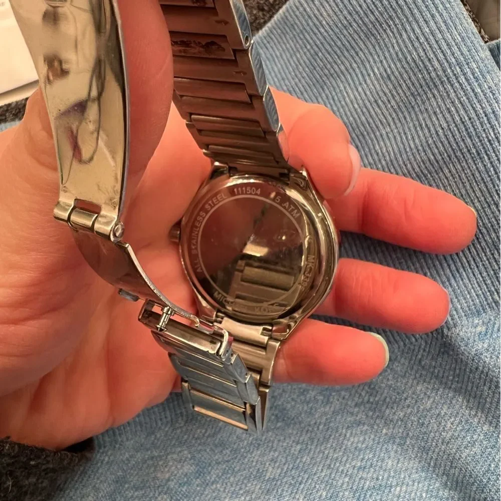 Michael Kors Stainless Steel Blue and Silver Watch - Picture 4 of 6