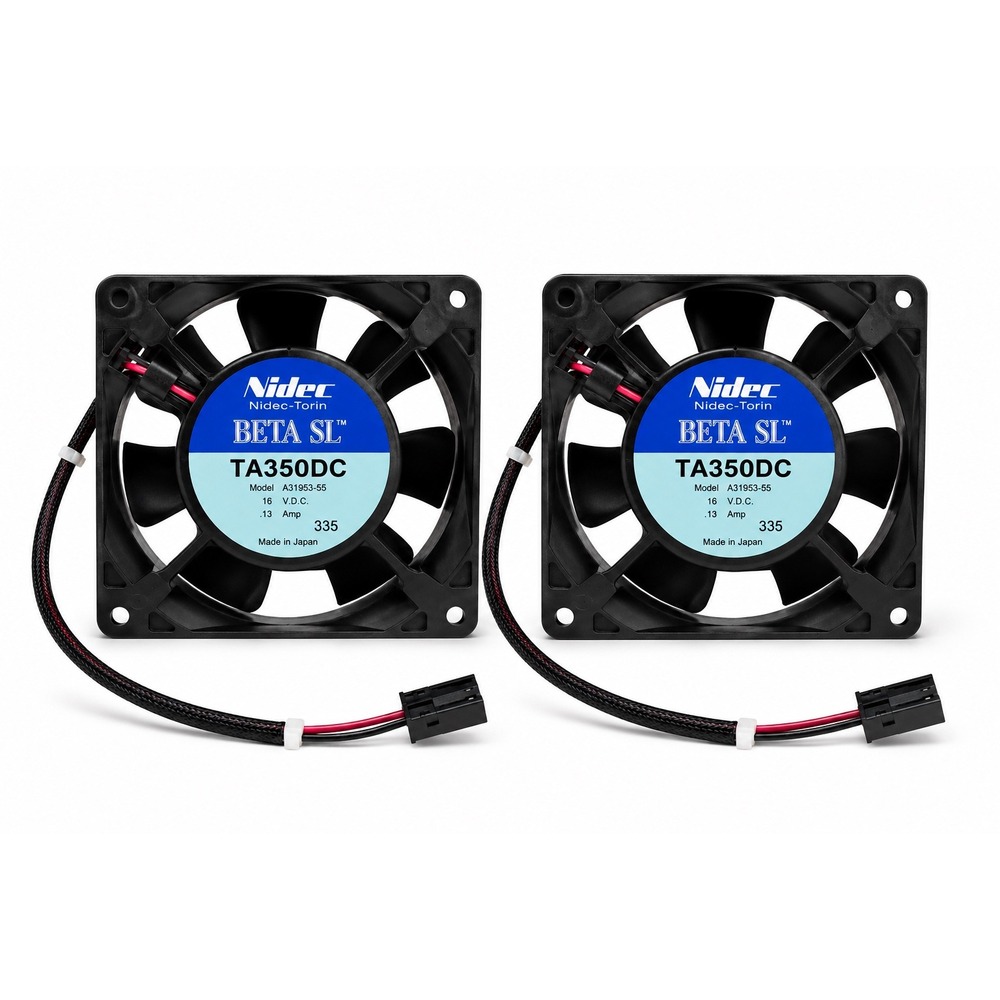 Nidec TA350DC A31953-55 16V DC Cooling Fan Lot Of 2 New NOS 92mm 3Pin OEM Server