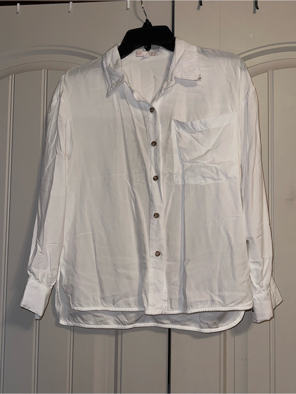 Gianni Bini Ivory Button-Front Top
