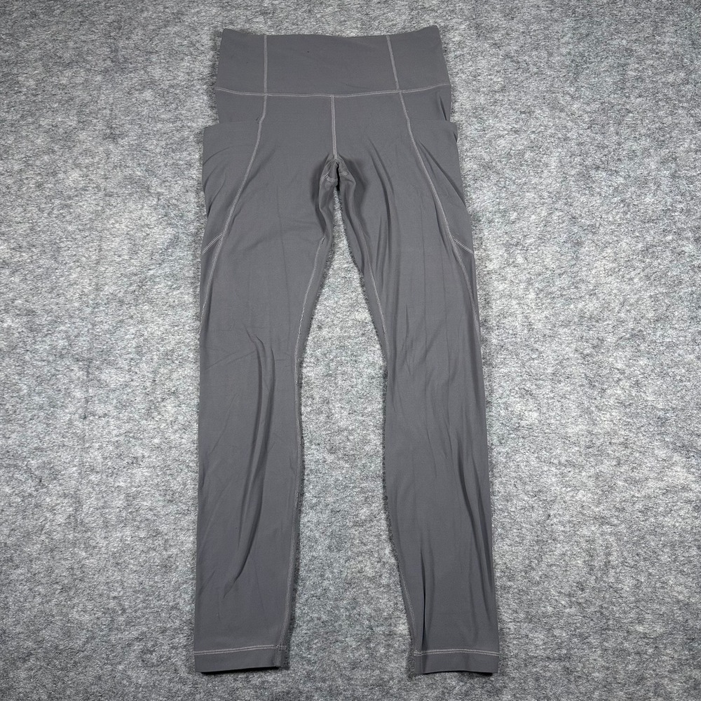 Athleta‎ Womens Small Ultimate Stash Pocket Leggings Gray High Rise Yoga