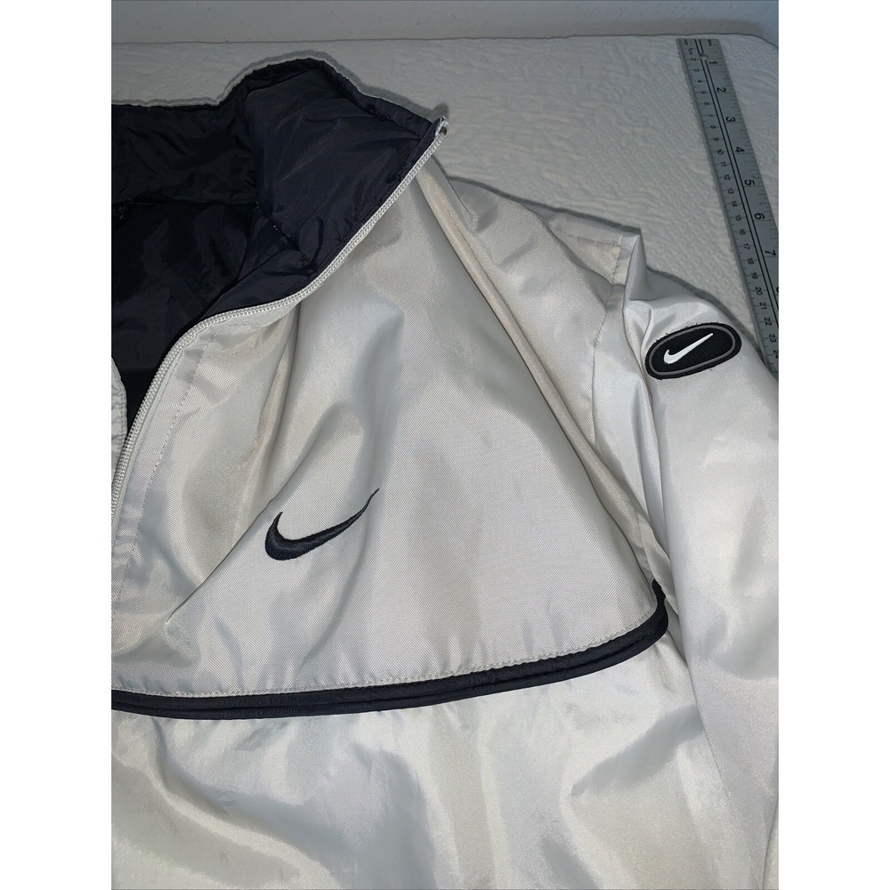Vintage Nike Feather Down Puffer‎ Jacket Full Zip Sz L Swoosh - Picture 2 of 14