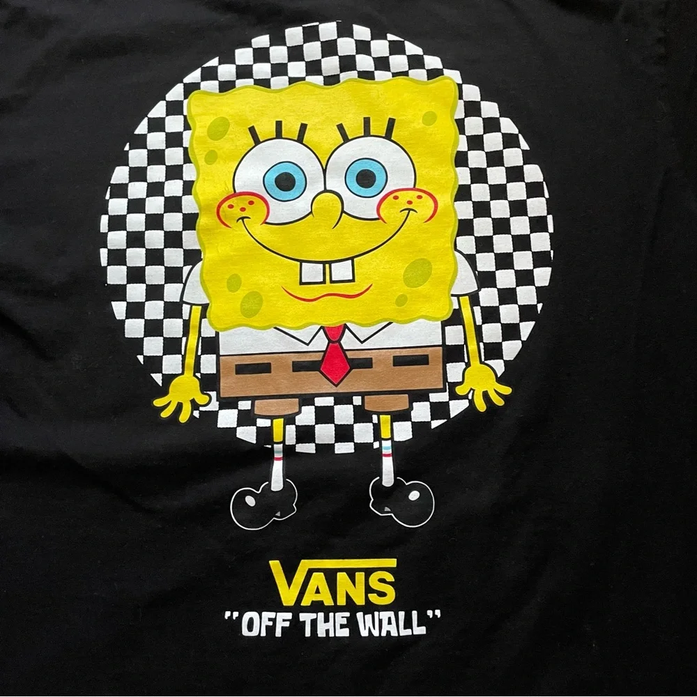 Vans "Off The Wall" SpongeBob SquarePants Black Tee, L - Picture 6 of 8