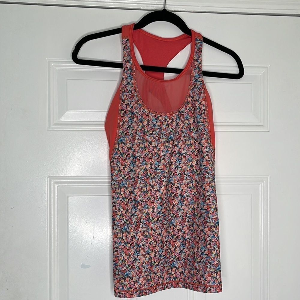 Rare Lululemon “Mesh With Me Tank” Floral Tank - Picture 6 of 8