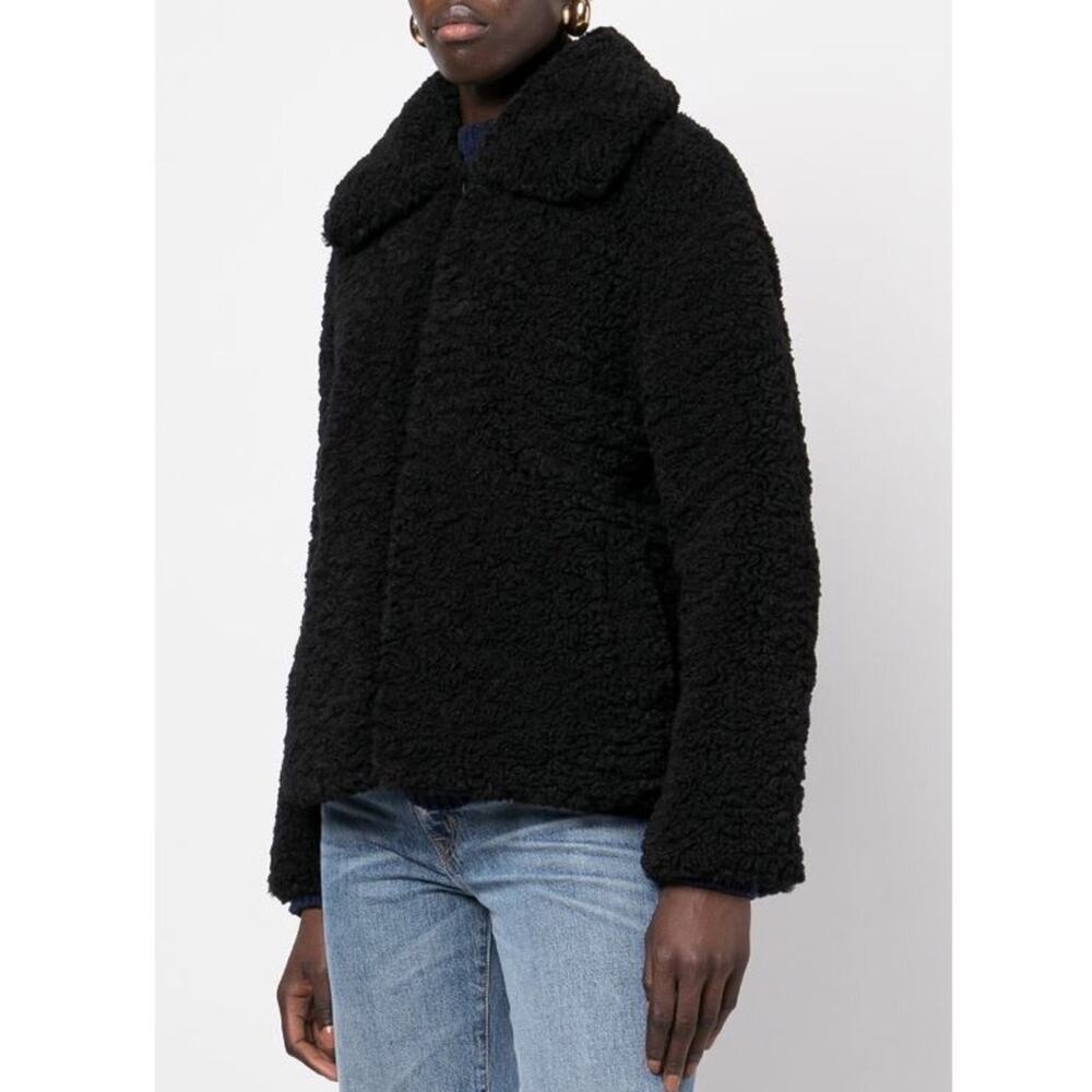 NWT APPARIS Tara‎ Aviator Faux Shearling Jacket XL Black - Picture 4 of 9
