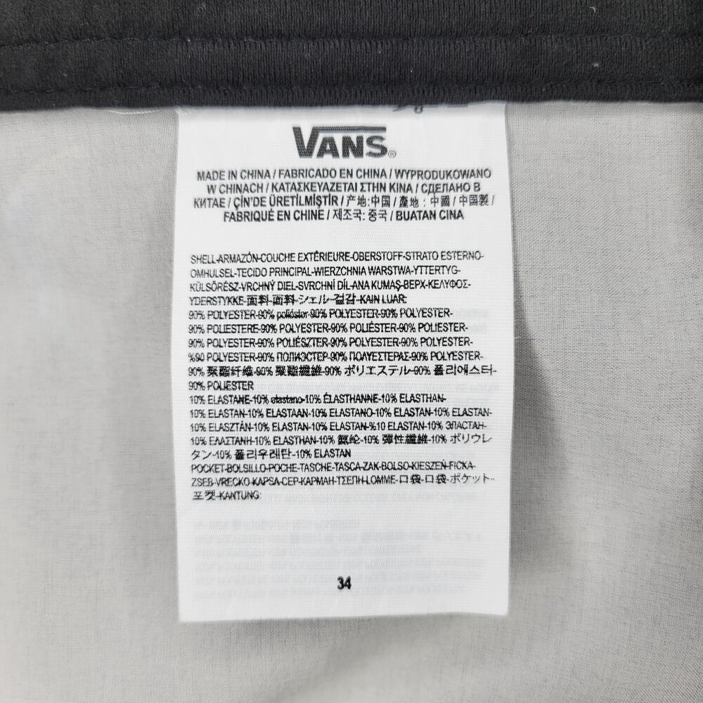 VANS Men's Board Shorts Beta Fish Black White Striped | Waist 34 | *Like New* - Picture 5 of 7