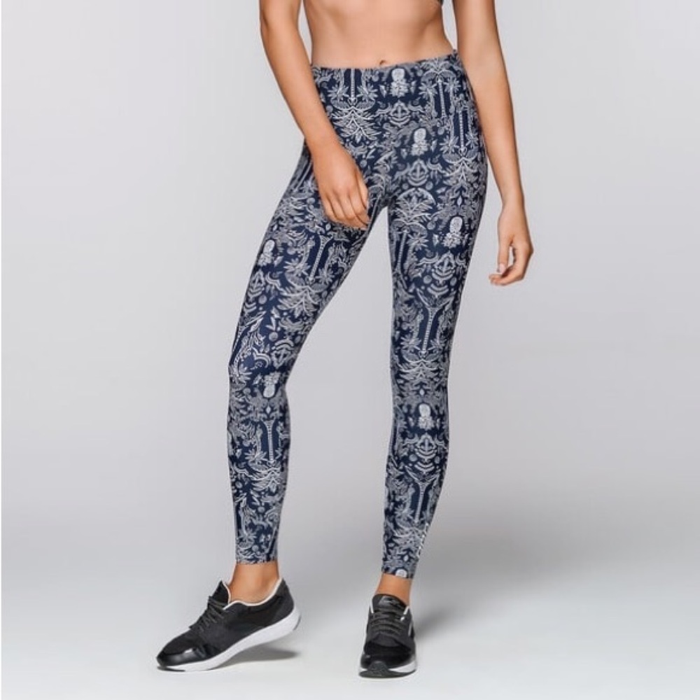 Lorna Jane Cabana Core Full Length Tight Navy/White Size Medium - Picture 3 of 8