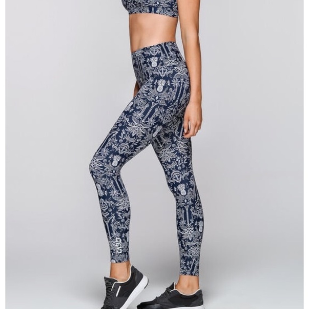 Lorna Jane Cabana Core Full Length Tight Navy/White Size Medium - Picture 4 of 8