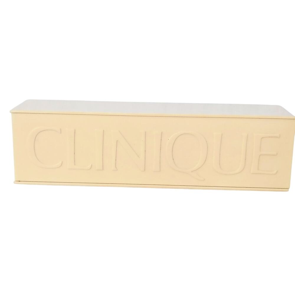 Clinique Plastic Makeup Cosmetic Sliding Box Case Storage Container Vintage