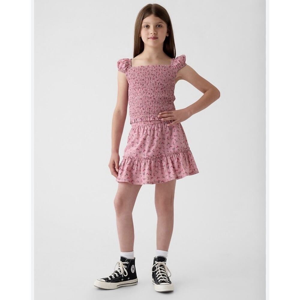 Gap Girls Skirt Set Size Large 10 Pink Floral