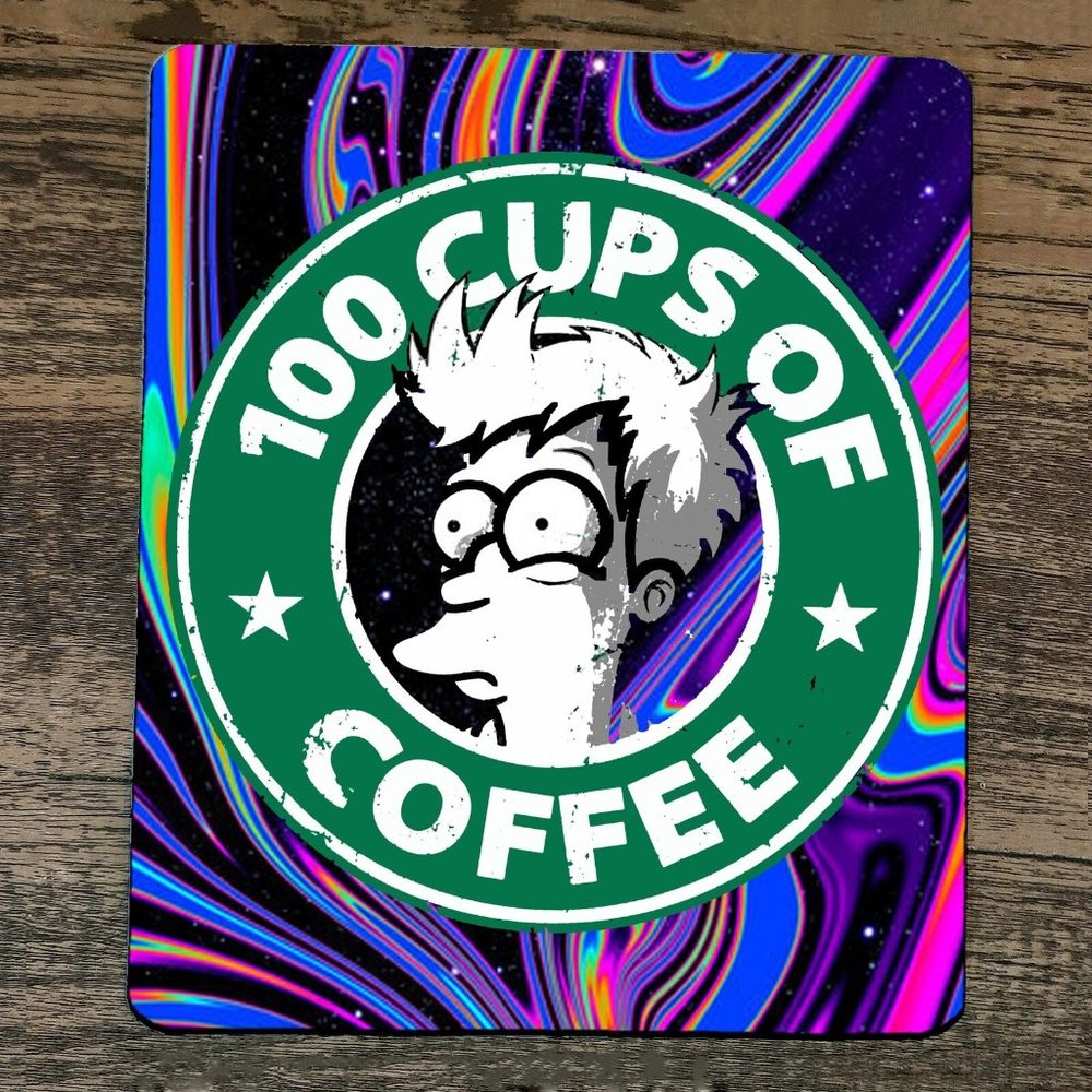 Mouse Pad Trippy 100‎ Cups of Coffee