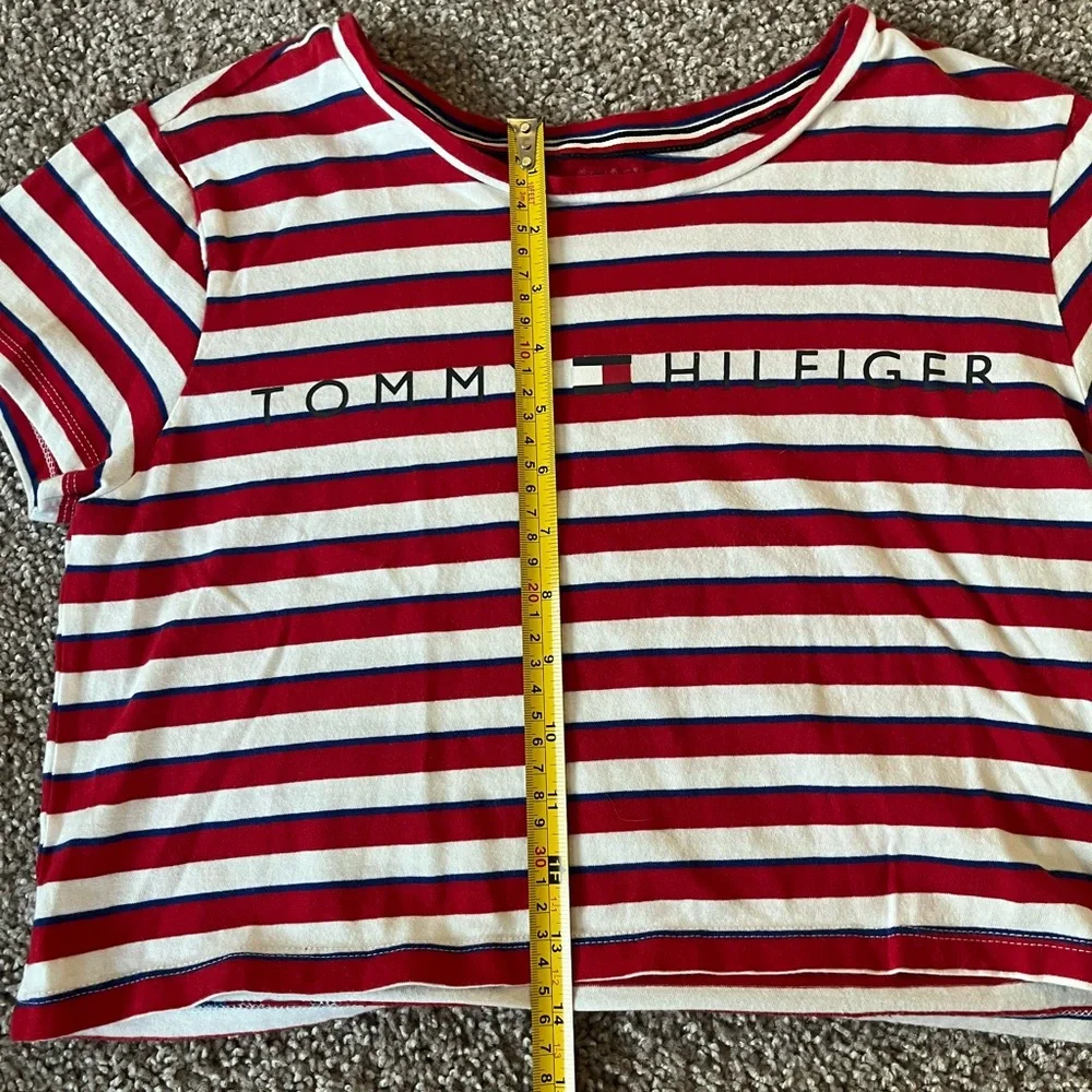 Tommy Hilfiger Stripped Crop Tee Women's Size XS - Picture 6 of 6