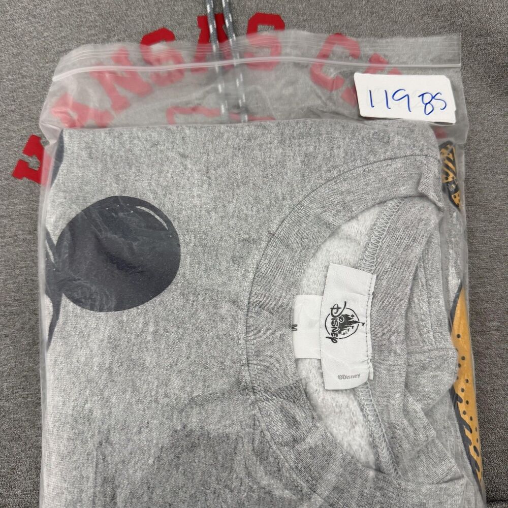 Disney Sweatshirt Mens Medium Gray Mickey Mouse Walt Disney World Pullover - Picture 8 of 8