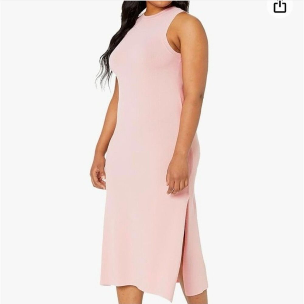 The Drop Ice Pink Gabriela Sleeveless Side Slit Midi Dress Size XL NWT