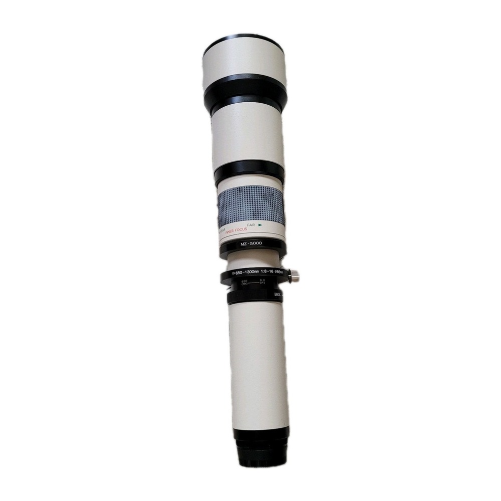 MZ-5000 650-1300mm f/8-16 Super Telephoto Zoom Lens + Case - Excellent